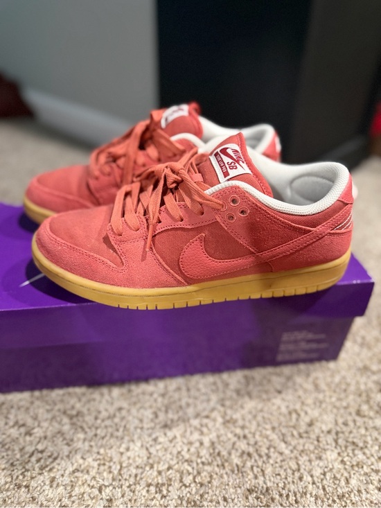Nike Shoes - Nike Kids Suede Low-Top Sneakers in Coral and Gum